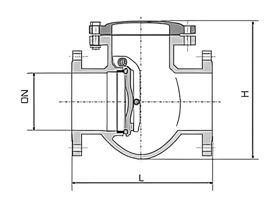 Поворотный обратный фланцевый клапан 19ч16бр Поворотный обратный фланцевый клапан 19ч16бр